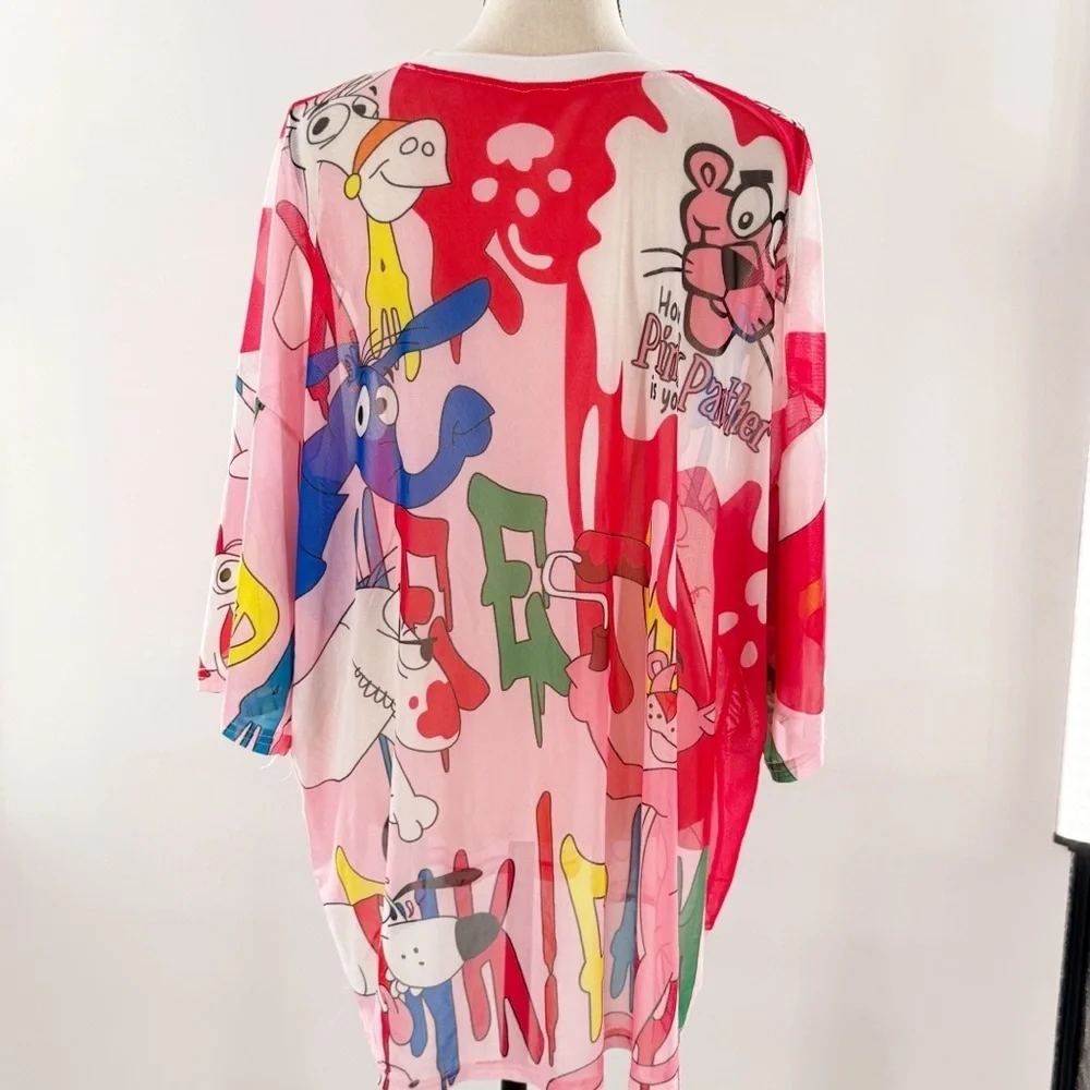 Pink Panther Graphic Women's Sheer Top - Picture 5 of 10